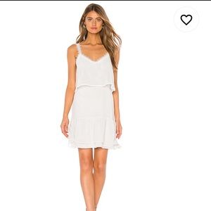 BB DAKOTA white dress with black polka dots